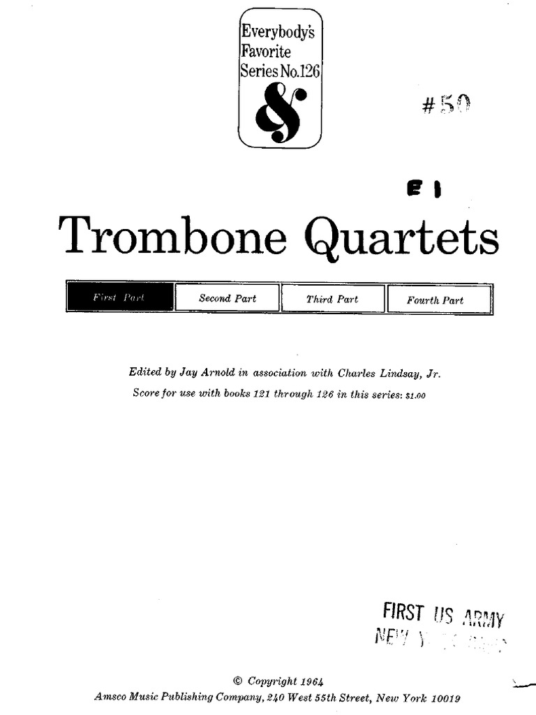 Trombone Quartets 1 Bone PDF