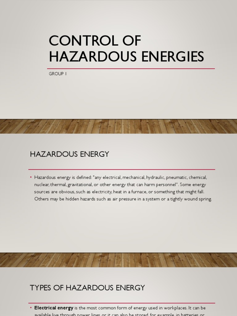 Hazardous Energy Control Guidelines | PDF | Safety | Mechanical Engineering