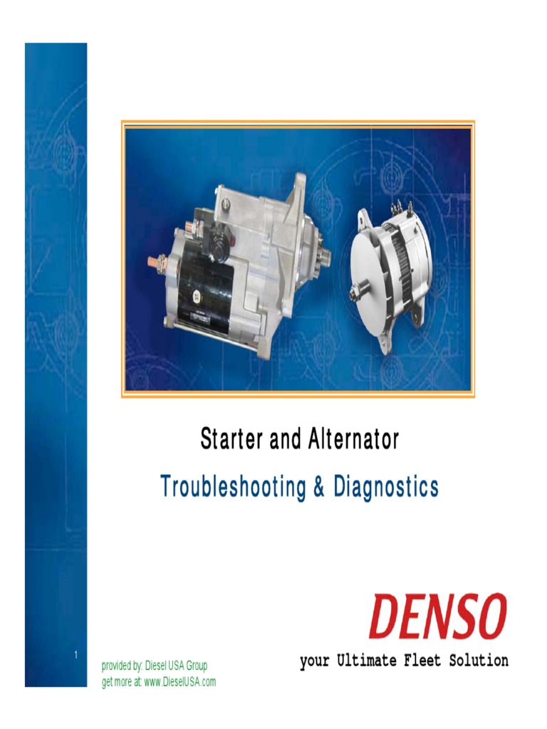DENSO Starter Alternator Troubleshooting PDF PDF Relay Fuse