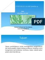 TEKNIK KULTUR PAKAN ALAMI Spirulina sp