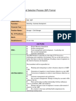 Internal Selection Process (ISP) Format