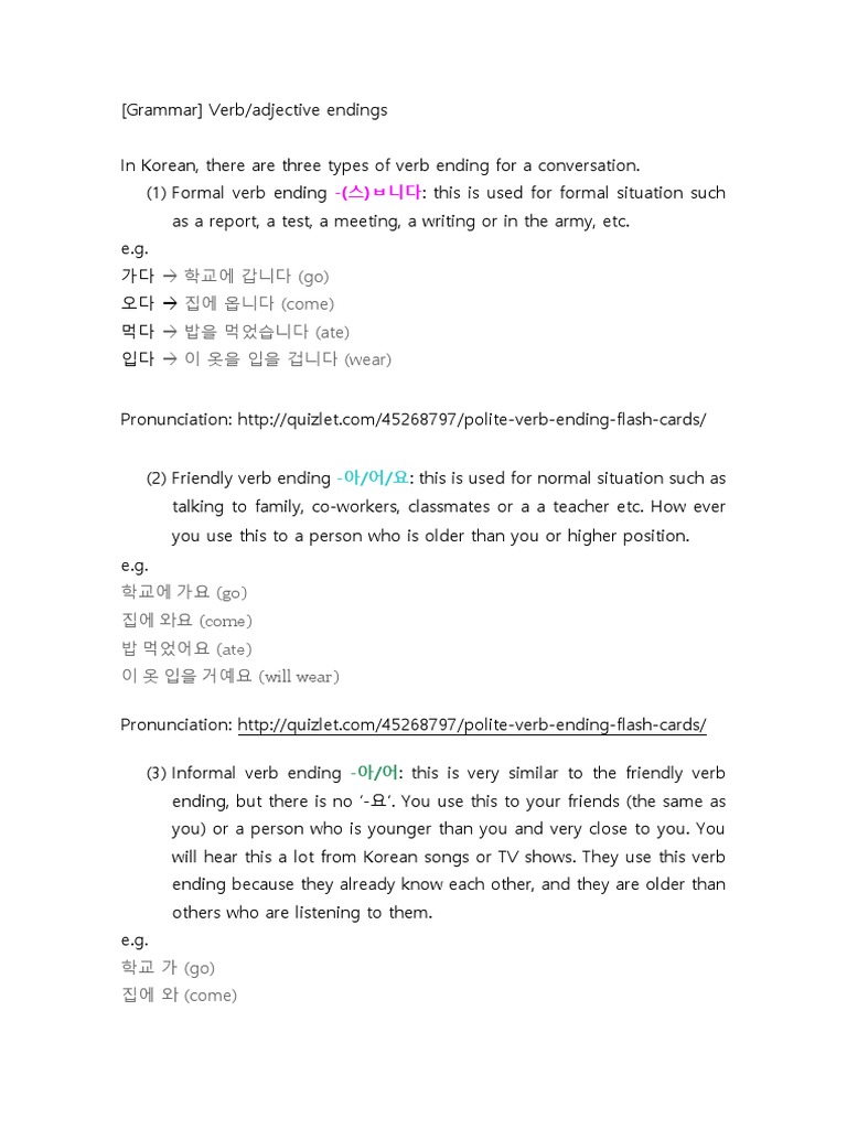 Learn Korean - Day 3 | PDF