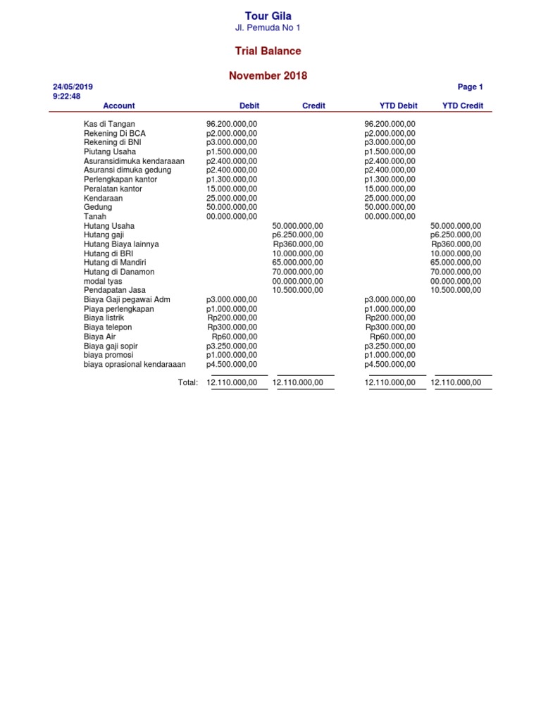 Trial Balance | PDF