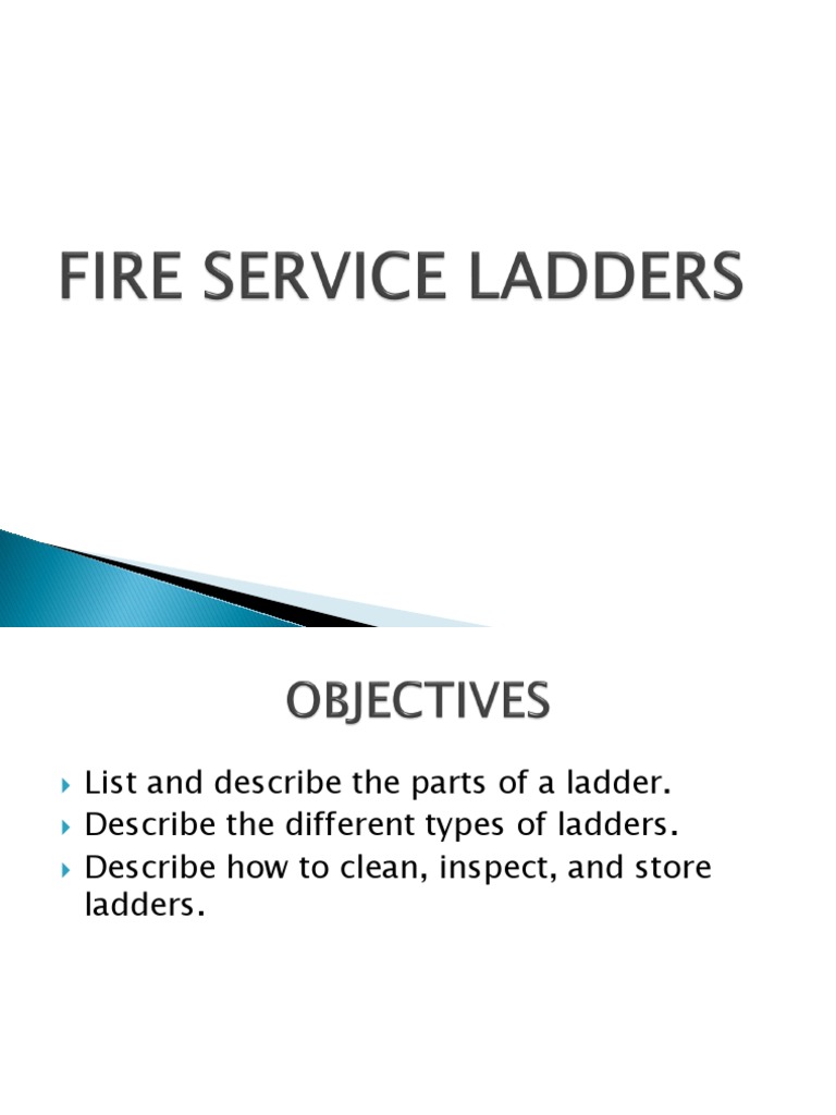 Fire Service Ladders | PDF | Ladder | Fire Engine