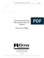 Environmental Noise Measurement Kit User Manual CK:675 & CK685