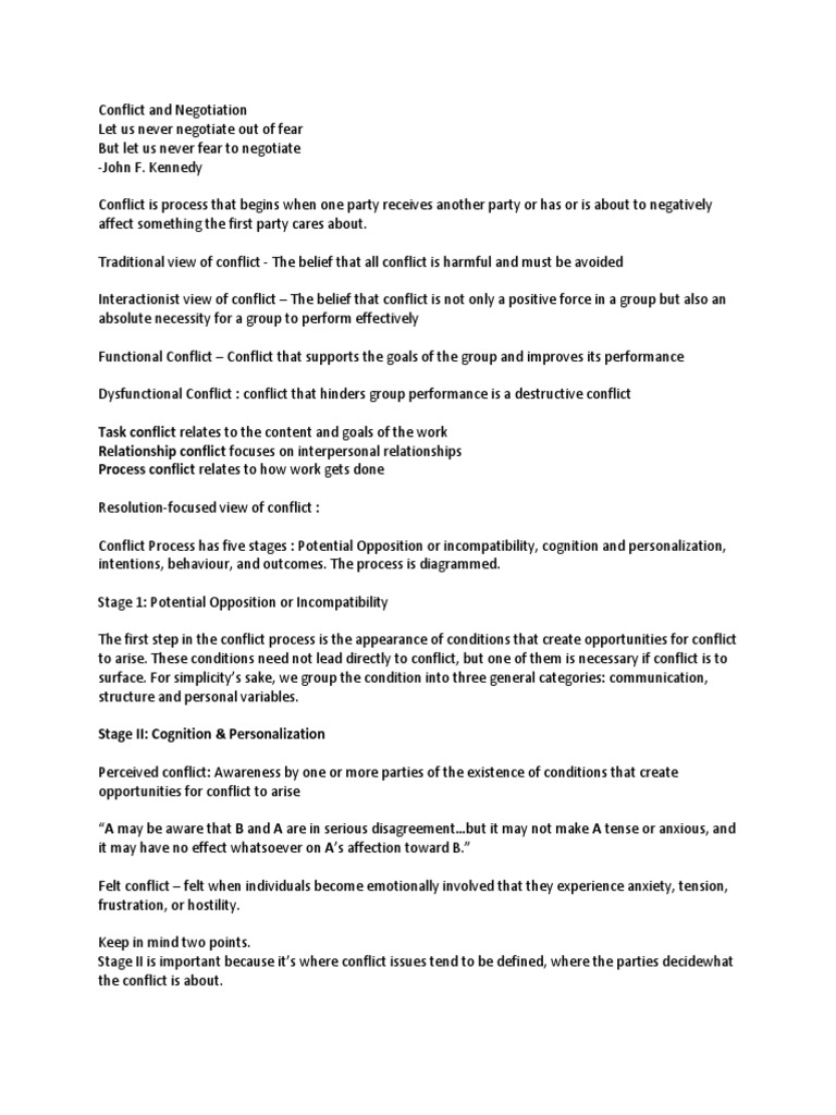 Understanding Conflict and Negotiation | PDF | Negotiation | Bargaining