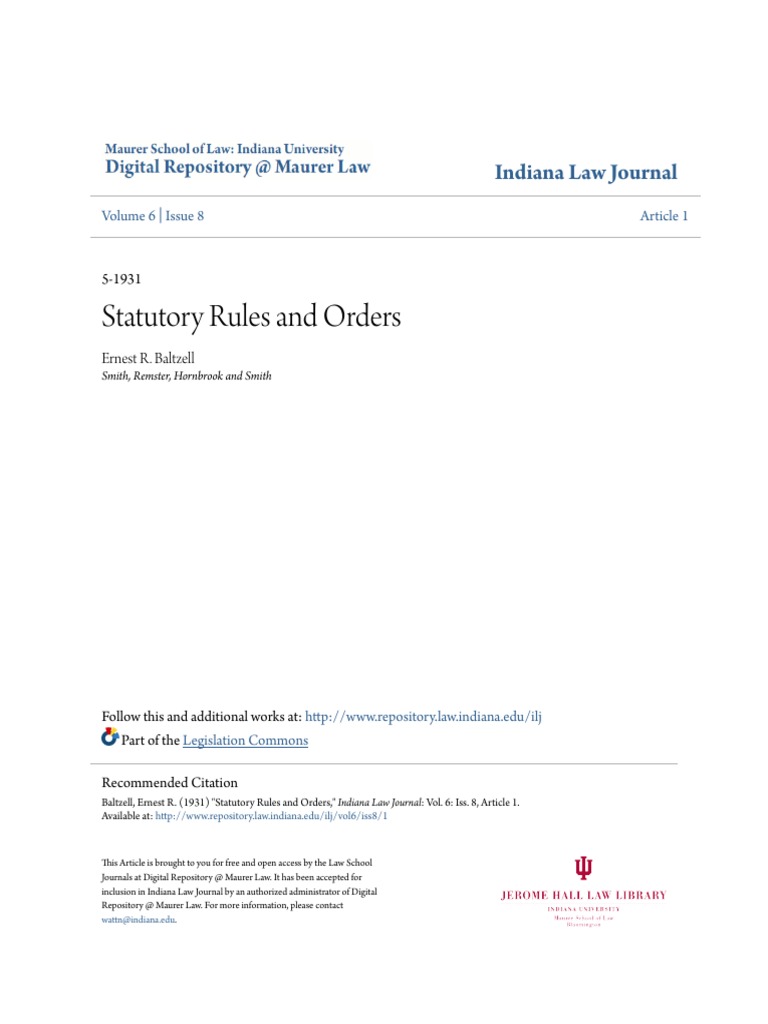 Statutory Rules And Orders Pdf U S State Federal Government Of