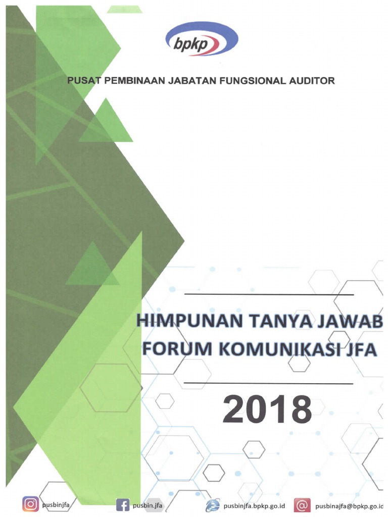 Himpunan Tanya Jawab Forum Komunikasi Jfa Tahun 2018