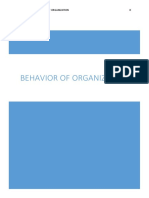 Running Head: Behavior of Organization 0