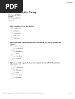 Student Perception Survey Questions 1819