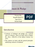 Bailment & Pledge: Prepared By: Kapadia Brijesh N. Jigar Davra Komal Singh