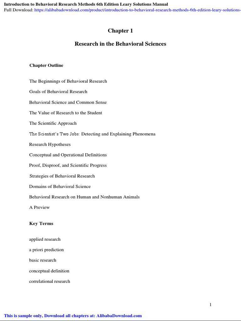 INTRODUCTION TO BEHAVIORAL RESEARCH METHODS 6TH EDITION PDF intelligence overview