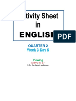 Activity Sheet in English 6: Quarter 2