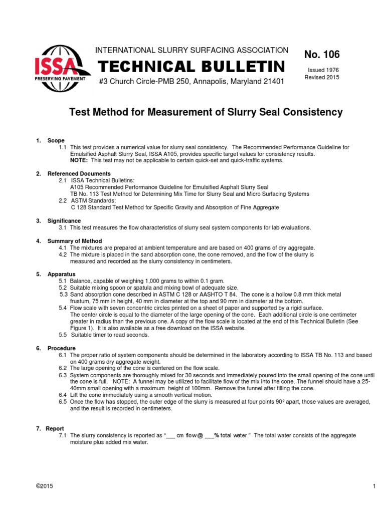 Slurry Consistency 23-08-19 | PDF | Asphalt | Materials
