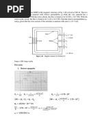 Problem 2.9 The Source MMF in The Magnetic Structure of Fig. 2.46 Is Fixed at 200 At. The Two