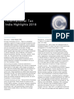 International Tax: India Highlights 2018