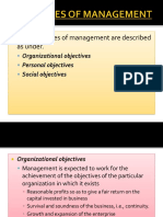 The Objectives of Management Are Described As Under.: Organizational Objectives Personal Objectives Social Objectives
