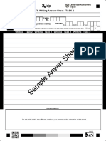 General Writing Answer Sheet Task 2 PDF