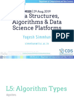 Data Structures, Algorithms & Data Science Platforms: Yogesh Simmhan