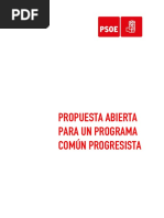 Propuesta abierta para un Programa Común Progresista