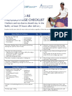 Postnatal Care Pre-Discharge Checklist:, CH Ip