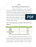 Clothing Products Frequency Percentage: Table 1: Clothing Products The Respondents Impulse Buy The Most