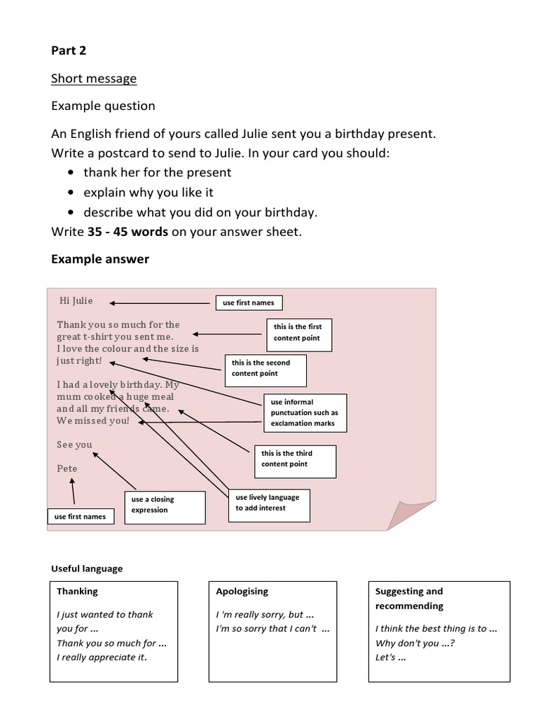 Postcard Writing Guide for Birthdays | PDF | Language Arts & Discipline ...
