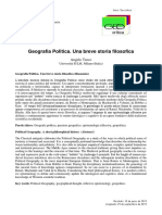 Geografia Politica. Una Breve Storia Filosofica Angelo Turco