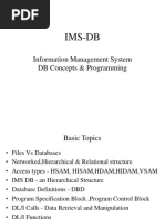 Ims-Db: Information Management System DB Concepts & Programming