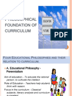 Four philosophies guide curriculum
