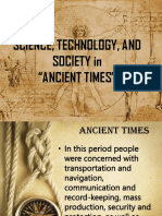 Science, Technology, and Society in "Ancient Times"