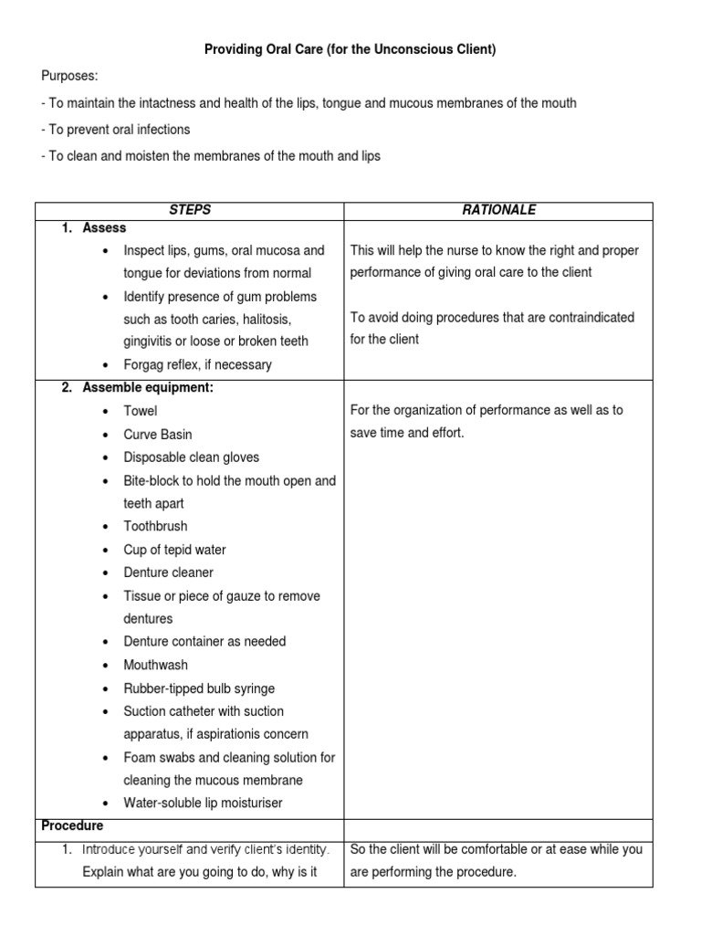 Providing Oral Care | PDF | Oral Hygiene | Dentures