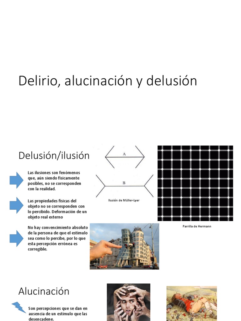 Delirio, Alucinación e Ilusión: Definiciones | PDF