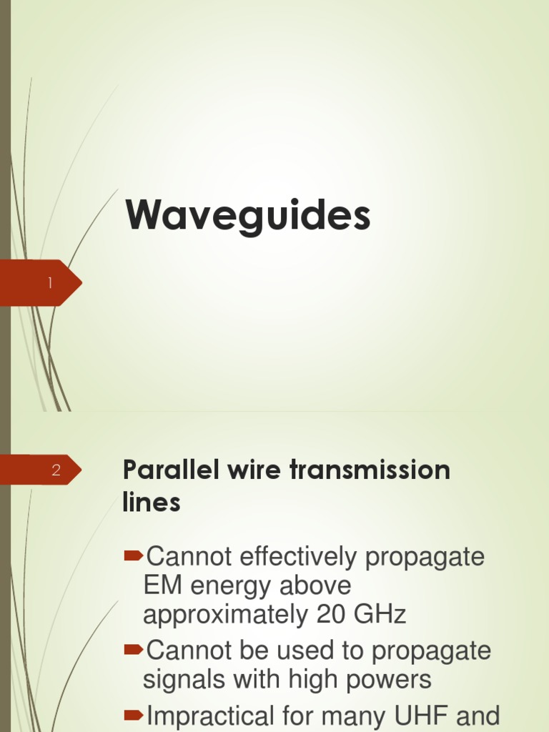 Wave Guides PDF Waveguide Microwave