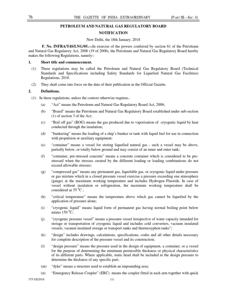 LNG Facility Safety Standards 2018 | PDF | Liquefied Natural Gas ...