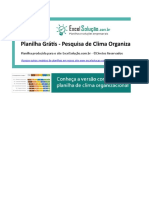 Planilha Pesquisa Clima Organizacional Gratis