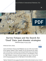 Survey Fatigue After Typhoon Yolanda