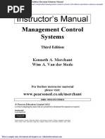 Management Control Systems 3rd Edition Merchant Solutions Manual