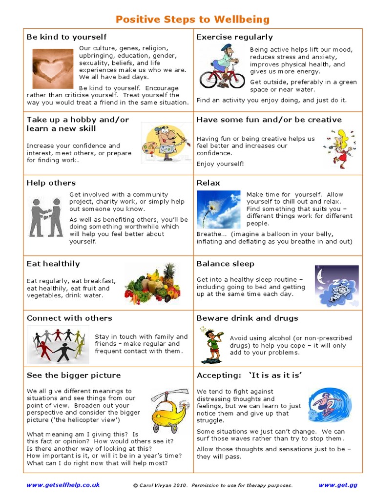 Positive steps to wellbeing pdf drink sleep