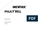 No-homework Policy Bill explained