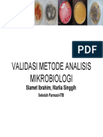 Validasi Metode Analisis Mikrobiologi