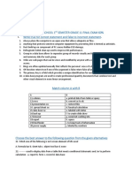 Fasiledes Prepatory School 1 Semister Grade 11 Final Exam 60% Write True For Correct Statement and False To Incorrect Statement