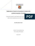 Stabilisation of Water-In-Iol Emulsions PDF