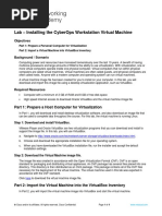 1.1.1.4 Lab - Installing The CyberOps Workstation Virtual Machine