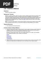 6.2.1.11 Lab - Anatomy of Malware.docx