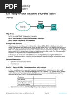 4.6.2.7 Lab - Using Wireshark To Examine A UDP DNS Capture