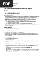 9.1.1.6 Lab - Encrypting and Decrypting Data Using OpenSSL