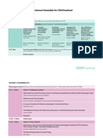 CHATmethod Provisional Timetable