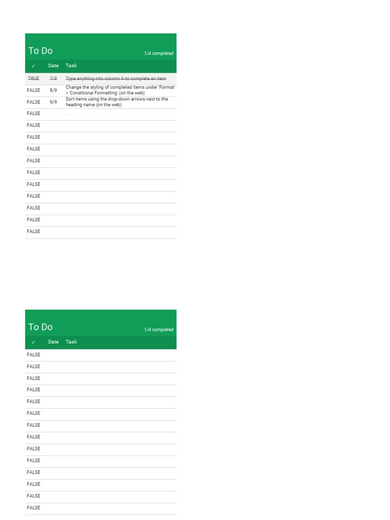 To Do List Progress Tracker | PDF