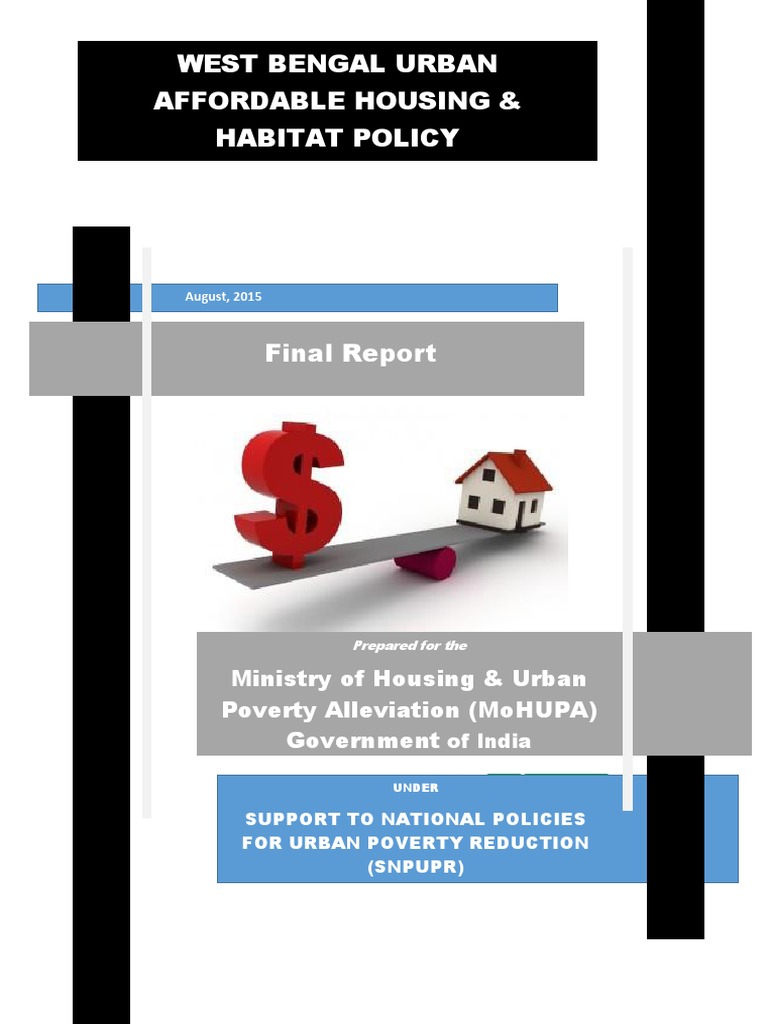 West Bengal Urban Affordable Housing and Habitat Policy PDF Slum Affordable Housing